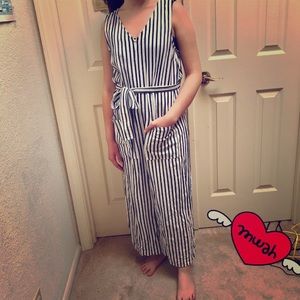 striped jumpsuit